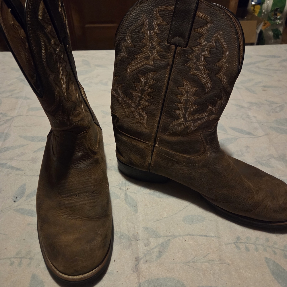 Tony Lama Brown Western Cowboy Boots